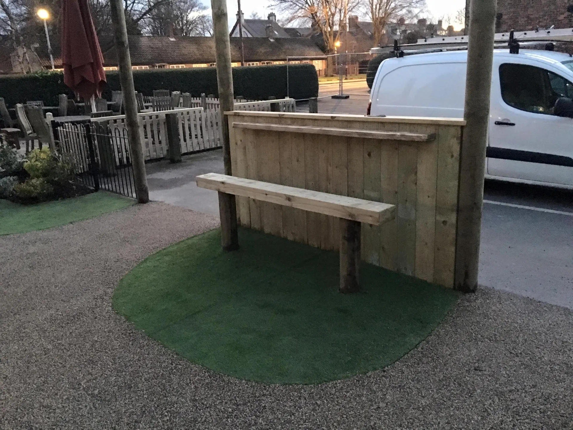 Resin bound surface laid at a public house by Low Road Nursery Chesterfield