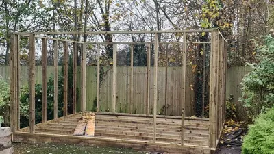Garden office build by Low Road Nursery Chesterfield 6